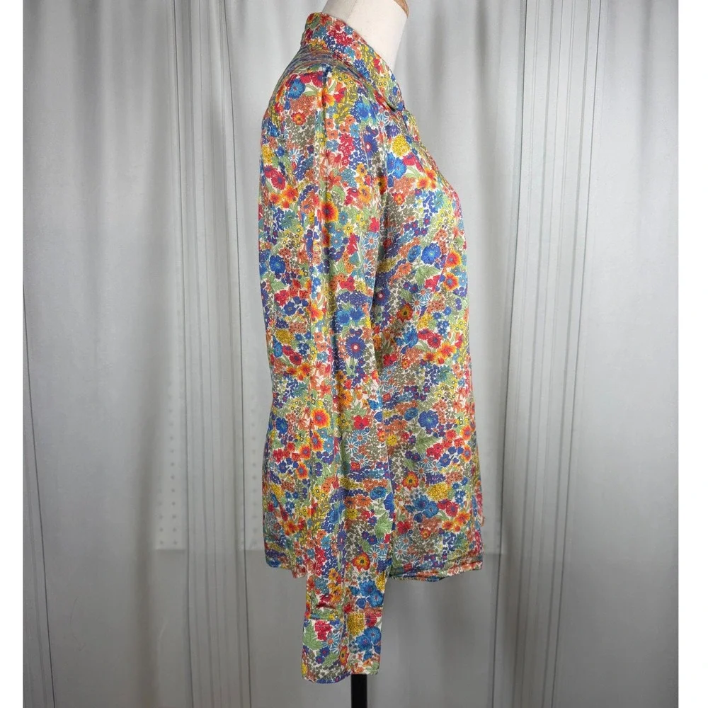 J.Crew Liberty Art Fabrics Floral Button Down Shirt Margaret Annie Print 4 Faded